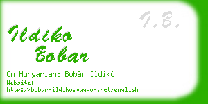 ildiko bobar business card