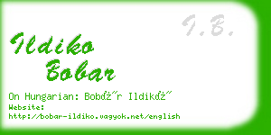 ildiko bobar business card